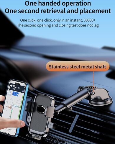 Universal Car Phone Holder Mount for Dashboard/Windshield, Strongest Suction Automobile Cradle Cell Phone Car Mount Fit for iPhone and All Smartphones in Saudi Arabia