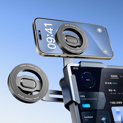 Tesla Phone Mount for Model Y/3/X/Cybertruck Premium Alloy Magnetic Car Phone Holder with Magsafe Model Y Accessories Strong 360° Adjustable Compatible with iPhone 15/14/13 Pro Max & Android in Saudi Arabia