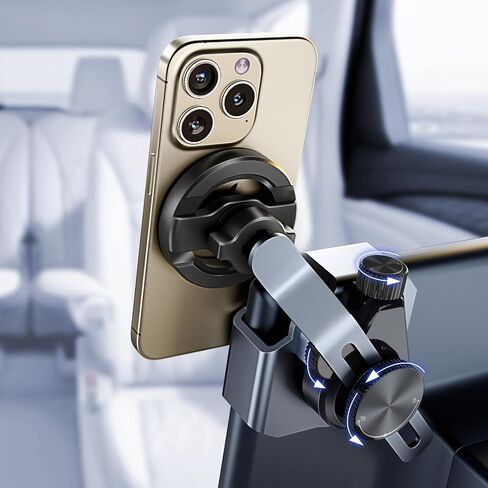 Tesla Phone Mount for Model Y/3/X/Cybertruck Premium Alloy Magnetic Car Phone Holder with Magsafe Model Y Accessories Strong 360° Adjustable Compatible with iPhone 15/14/13 Pro Max & Android in Saudi Arabia