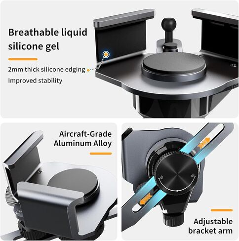Tesla Phone Mount for Model Y/3/X/Cybertruck Premium Alloy Magnetic Car Phone Holder with Magsafe Model Y Accessories Strong 360° Adjustable Compatible with iPhone 15/14/13 Pro Max & Android in Saudi Arabia