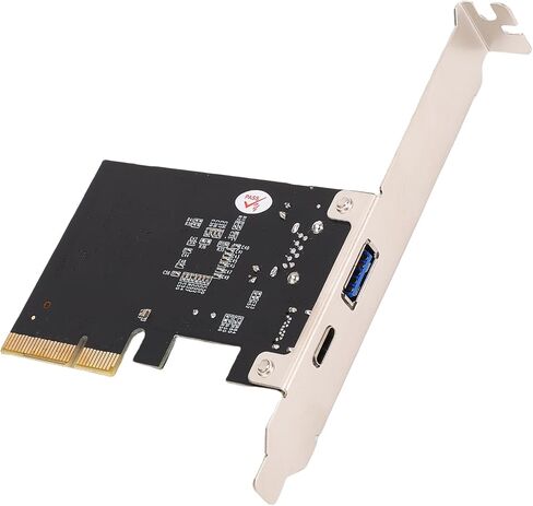 PCIE إلى USB 3.1 بطاقة تمدد ، ASM1142 ChIP ، USB 3.0 و Type C 10GBPS نقل البيانات عالية السرعة لأجهزة الكمبيوتر المكتبية ، متوافقة مع Linux OS X in Kuwait