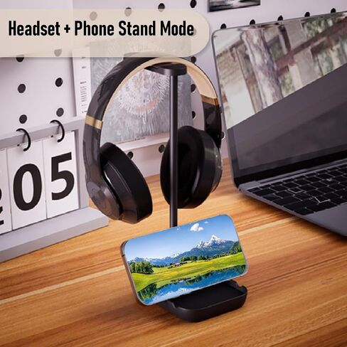Ashata Gaming Headset Stand ، قاع قاع ، من أجل ، استوديو لتسجيل مكتب غرفة النوم ، مع حامل الهاتف ، حامل سماعات الألعاب (أحمر فاتح) in Saudi Arabia