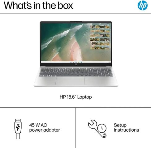 HP 15.6" HD Touchscreen Laptop 15-fd0023dx, Intel Core i3-1215U, 8GB RAM, 256GB SSD, Bluetooth, Wi-Fi, Intel UHD Graphics, Windows 11 Home in S Mode, Natural Silver in Saudi Arabia