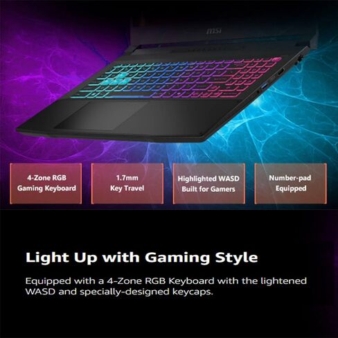 MSI Katana HX Gaming Laptop, 15.6" 165Hz QHD+ IPS Display, 24-core i9-14900HX (UP to 5.8 GHz, GeForce RTX 5070, AI&VR Ready, Copilot+ PC, RGB Backlit Keyboard, Win 11 Home, Black(64GB DDR5| 4TB SSD) in Saudi Arabia