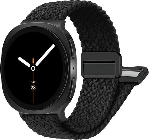 Nylon Bands for Samsung Galaxy Watch 8 Band 40mm 44mm/ 8 Classic 46mm,No Gap Magnetic Fabric Braided Sport Strap for Galaxy Watch 8 Classic 46 mm/8 40 mm 44 mm men women in Kuwait