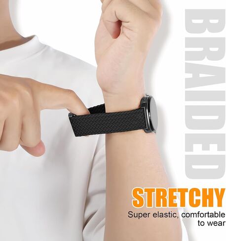 Nylon Bands for Samsung Galaxy Watch 8 Band 40mm 44mm/ 8 Classic 46mm,No Gap Magnetic Fabric Braided Sport Strap for Galaxy Watch 8 Classic 46 mm/8 40 mm 44 mm men women in Kuwait