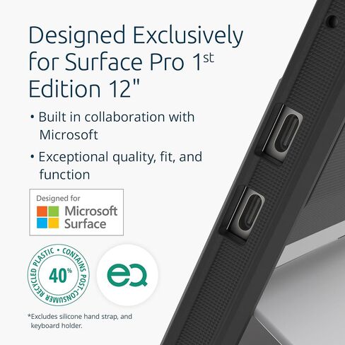 Kensington Blackbelt EQ Rugged Case for Surface Pro 12-inch 1st Edition, Military-Grade Protection, Hand Strap (K96543WW) in Saudi Arabia