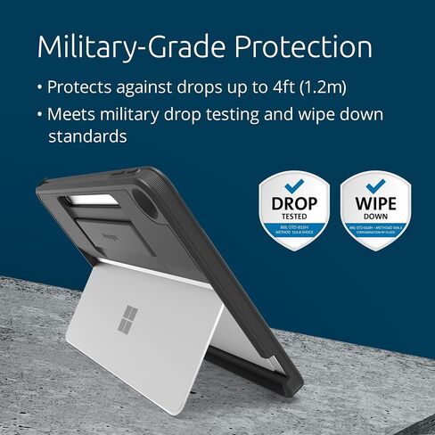 Kensington Blackbelt EQ Rugged Case for Surface Pro 12-inch 1st Edition, Military-Grade Protection, Hand Strap (K96543WW) in Saudi Arabia