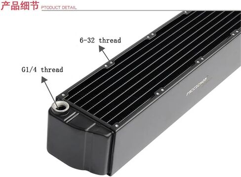 Server Water Cooler 8CM Aluminum Radiator Aluminum Row 65mm Thick 3-Layer Z Water Channel.SR-LH65T4X80 in Saudi Arabia