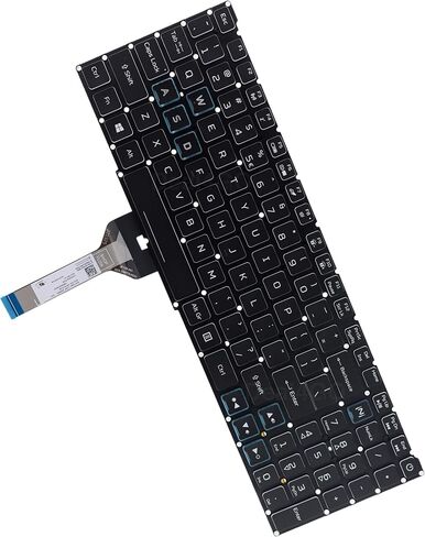 RGB Backlit Keyboard Replacement for Acer PHN16-71 PHN16-72 PHN18-71 AN515-58 PH315-52 PH315-53 PH16-71-74UU - White WASD Keys in Saudi Arabia