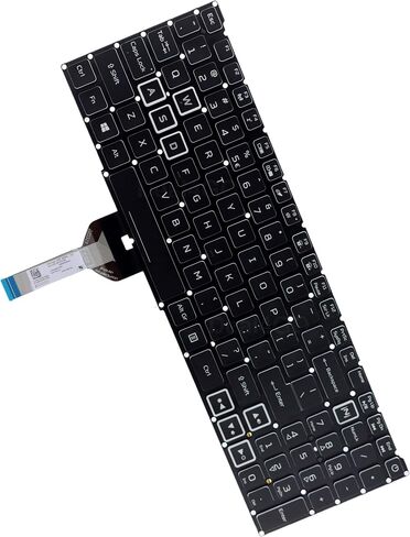 استبدال لوحة المفاتيح Backlit RGB لـ ACER PHN16-71 PHN16-72 PHN18-71 AN515-58 PH315-52 PH315-53 PH16-71-74U-مفاتيح White WASD in Kuwait