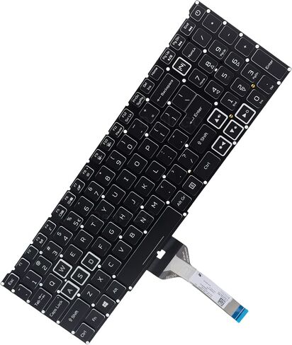 استبدال لوحة المفاتيح Backlit RGB لـ ACER PHN16-71 PHN16-72 PHN18-71 AN515-58 PH315-52 PH315-53 PH16-71-74U-مفاتيح White WASD in Kuwait