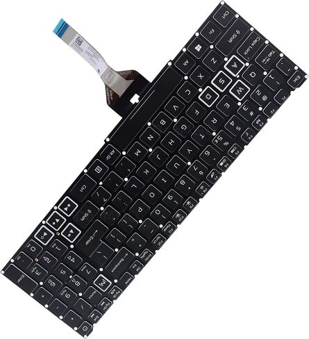استبدال لوحة المفاتيح Backlit RGB لـ ACER PHN16-71 PHN16-72 PHN18-71 AN515-58 PH315-52 PH315-53 PH16-71-74U-مفاتيح White WASD in Kuwait