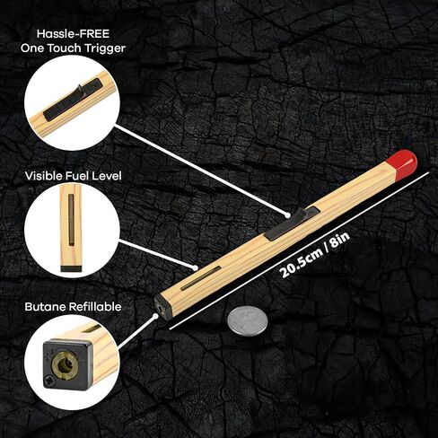 Match Stick Shaped Multipurpose Butane Lighter (2 Pack) in Saudi Arabia