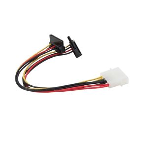 Adapter Power Cable, 4pin 2 SATA Power Connector Splitter,IDE 4 Pin Spliter 90 Degree for Hard Drive SSD(15CM,to 1x SATA w Latch) in Kuwait