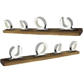 MARINE CITY Aluminum Bright Gold Anodizing Fishing Rod Storage Hanger Rack 2.71 Inches for Boats – Vans – Cars – Ships – Marines (Pack of 2) in Kuwait
