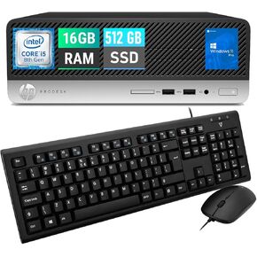 HP Prodesk 400 G5 SFF كمبيوتر سطح المكتب ، Core I5-8500 ، ذاكرة وصول عشوائي 16 جيجابايت ، 512 جيجابايت SSD ، لوحة المفاتيح والماوس ، Wi-Fi ، Bluetooth ، Windows 11 Pro (متجدد) in Kuwait