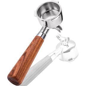 Portafilter 51 ملم لـ Casabrews 3700/CM5418 ، مقبض Espresso Spout المزدوج مع Siam Rosewood Grip و 304 سلة من الفولاذ المقاوم للصدأ in Saudi Arabia