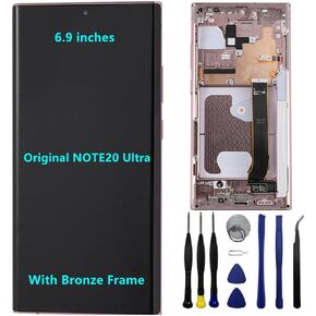 6.9 "الأصلي AMOLED 120 هرتز لـ Samsung Galaxy Note20 Ultra Screen ReplaceMen OEM Note20ultra 5G G985F G986U G986U1 Display Touch Screen Digitizer Assembly (مع إطار أسود + أدوات) in Kuwait