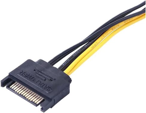 15 Pin to 6 Pin Male to Female SATA Power Cable Graphics Power Cord Video Card Power Cable SATA Adapter Cable in Saudi Arabia