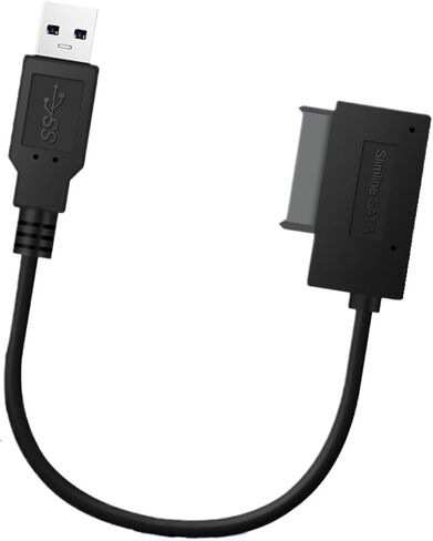 Slimline 13pin SATA to USB 2.0 Adapter for CD/DVD Drive/PC/Laptop- 6P/7P Converter Cable with Power Adapter Cable in Saudi Arabia