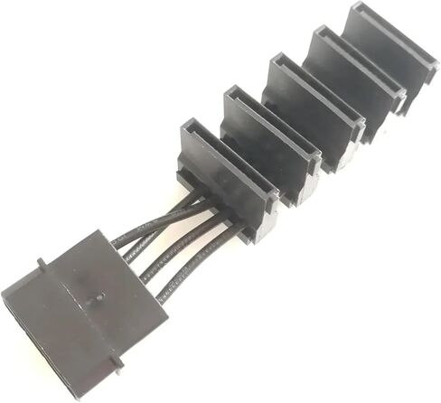 كمبيوتر مكتب سطح المكتب القصير للغاية D 4Pin IDE 1 إلى 5 SATA SPLITTER 18AWG ATX CABID in Saudi Arabia