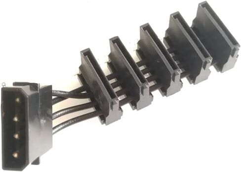 كمبيوتر مكتب سطح المكتب القصير للغاية D 4Pin IDE 1 إلى 5 SATA SPLITTER 18AWG ATX CABID in Saudi Arabia