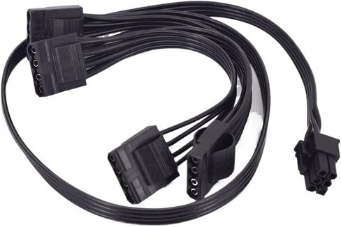 for XPG CORE Reactor 850w 650w PCIE 6 Pin to ITX SATA 15pin Power Supply Cable Port Multiplier IDE PSU Cable Kit(6pin to 4 IDE) in Saudi Arabia