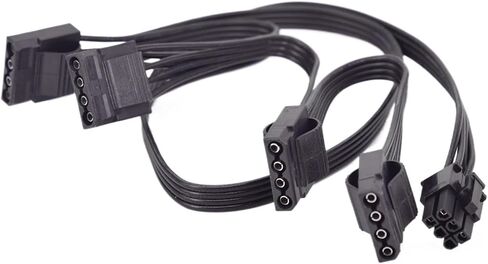 for XPG CORE Reactor 850w 650w PCIE 6 Pin to ITX SATA 15pin Power Supply Cable Port Multiplier IDE PSU Cable Kit(6pin to 4 IDE) in Saudi Arabia