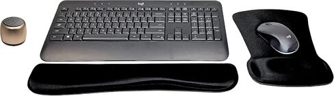 Logitech MK540 Advanced Wireless Keyboard & Mouse Combo Active Lifestyle Travel Home Office Bundle with Micro Portable Wireless Bluetooth Speaker, Gel Wrist Pad & Gel Mouse Pad in Saudi Arabia