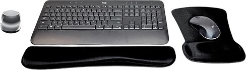 Logitech MK540 Advanced Wireless Keyboard & Mouse Combo Active Lifestyle Travel Home Office Bundle with Micro Mirror Portable Wireless Bluetooth Speaker, Gel Wrist Pad & Gel Mouse Pad in Saudi Arabia
