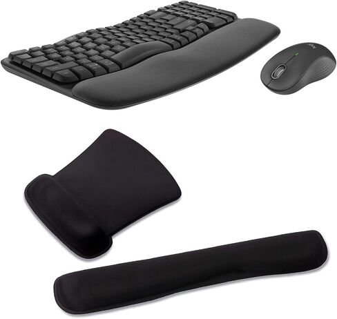 Logitech MK670 لوحة مفاتيح الموجة اللاسلكية والماوس مع وسادة معصم الهلام والهلام in Saudi Arabia