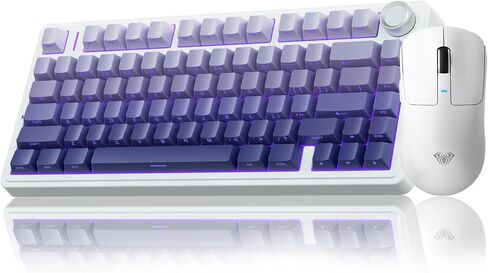 Aula Wireless Keyboard و Mouse Combo ، F75 Pro Mechanical Keyboard SC680 Wireless Mouse in Saudi Arabia
