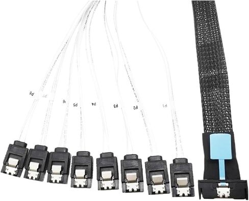 0.5m Slimline S/AS PCI-E5.0 Slimline S/As Cord S/AS 8i 74p to 8*Sata 7p cord in Saudi Arabia