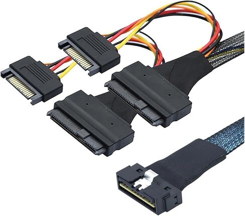 PCI-E Slimline S/AS SFF-8654 8I إلى SFF-8639 U.2 NVME SSD مع نقل البيانات عالية السرعة SATA (كما هو موضح 0.5 متر) in Saudi Arabia