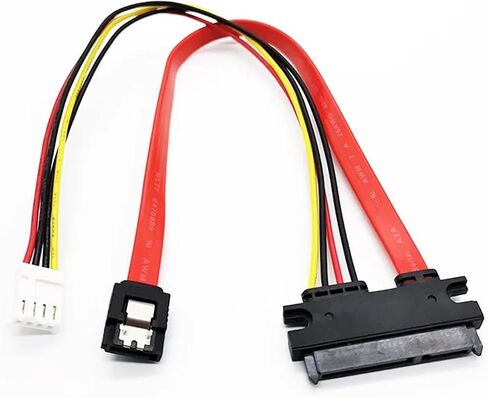 22P SATA 7+15P 22pin to 2.0 4pin Power Right Angled SATA HDD Hard Disk High Speed Computer Data Power Cable(0.2M) in Saudi Arabia
