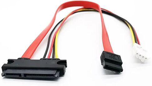 22P SATA 7+15P 22pin to 2.0 4pin Power Right Angled SATA HDD Hard Disk High Speed Computer Data Power Cable(0.2M) in Saudi Arabia