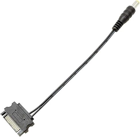 DC pl-UG to SATA 12V / 5V Cable 5.5mm X 2.1mm Barrel pl-UG Power Adapter from an ATX Power Supply 15Pin SATA Power Connection18cm(12V) in Saudi Arabia