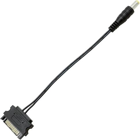 DC pl-UG to SATA 12V / 5V Cable 5.5mm X 2.1mm Barrel pl-UG Power Adapter from an ATX Power Supply 15Pin SATA Power Connection18cm(12V) in Saudi Arabia