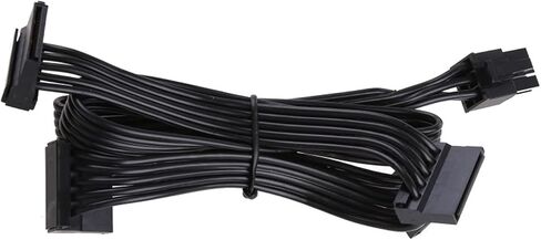 PCI-e 6 Pin Male to 4 Sata 1 to 4 Sata Female Power Supply Splitter for Modular RM650X RM750X Supply Cable in Saudi Arabia