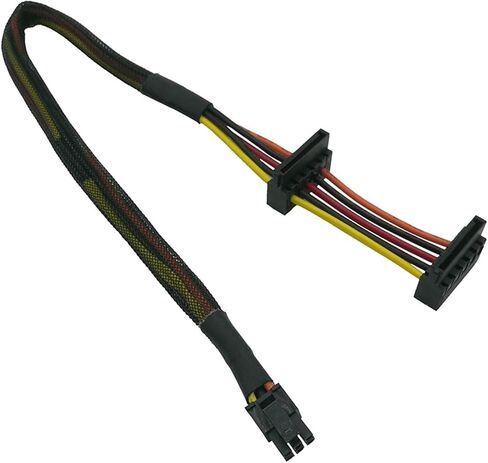 HDD SATA كابل الطاقة الأيمن SATA 15 PIN X2 إلى M1NI 6 PIN ATX محول لـ DE*/LL 3653 3650 متوافق in Saudi Arabia