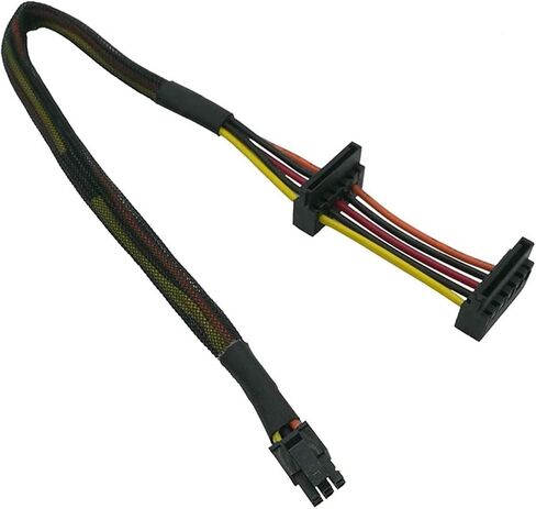 HDD SATA كابل الطاقة الأيمن SATA 15 PIN X2 إلى M1NI 6 PIN ATX محول لـ DE*/LL 3653 3650 متوافق in Saudi Arabia