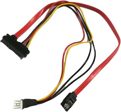 22pin 7+15 Pin SATA to 7Pin Data + 4Pin Male FDD Floppy Power Supply Splitter Extension Data Cable for PC Hard Drive HDD in Saudi Arabia