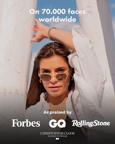 Christopher Cloos - Mala On The Rocks - Round Polarized Sunglasses for Men & Women with Case - Trendy Sun UV Protection Glasses - Unisex in Saudi Arabia