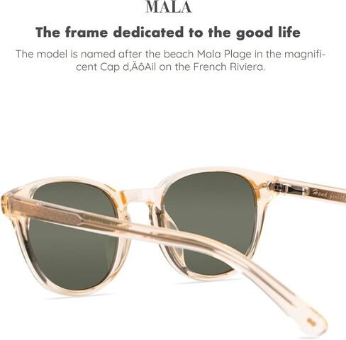 Christopher Cloos - Mala On The Rocks - Round Polarized Sunglasses for Men & Women with Case - Trendy Sun UV Protection Glasses - Unisex in Saudi Arabia