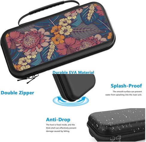 جماليات الأزهار قضية مصنوعة لـ Nintendo Switch Cute Girl Girl Switch Case Case Games Case Floral Protective Travel for Nintendo Girls Kids MB298 in Saudi Arabia