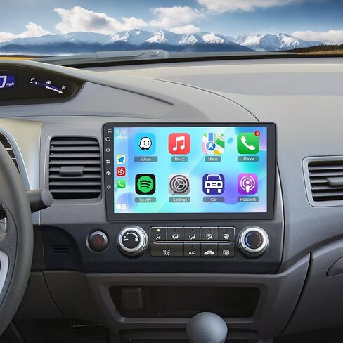 Double Din Car Stereo Radio for Honda Civic 2006-2011 with Wireless Carplay Android Auto, 10 Inch IPS Touchscreen 2G+32G Android 13 Car Audio Receiver GPS Navi WiFi Bluetooth SWC BT FM Backup Camera in Saudi Arabia