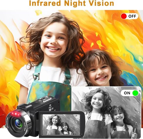 كاميرا فيديو كاميرا الفيديو 4K ULTRA HD 80MP VLOGGAGENG CAMERATING لـ YouTube 18X Digital Zoom Camcorder 3.0 "مسجل فيديو على شاشة IPS مع ميكروفون خارجي ووحدة تحكم وبطاريتين وبطاريتين 64 جيجابايت SD in Saudi Arabia