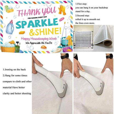Housekeeping Week Backdrop Thank You for All You Do Party Decorations Banner Housekeeping Appreciation Week Photo Background (7x5FT（210x150cm）) in Kuwait