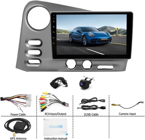 Android 13 Car Radio for Toyota Matrix 2003-2004 وحدة الرأس ، 9 بوصة شاشة تعمل باللمس ستيريو بونتياك أجواء راديو ترقية Bluetooth 2 DIN Stereo Radio GPS Carplay Android wifi ahd camera camera swc swc in Saudi Arabia